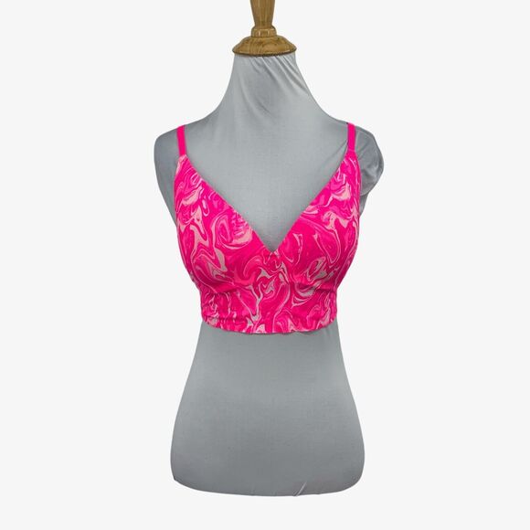 PINK Victoria's Secret Other - Pink Victorias Secret Bra Womens M Medium Pink Plunge Wireless Push Up Bralette